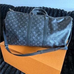 Black Zippered Duffel Bag